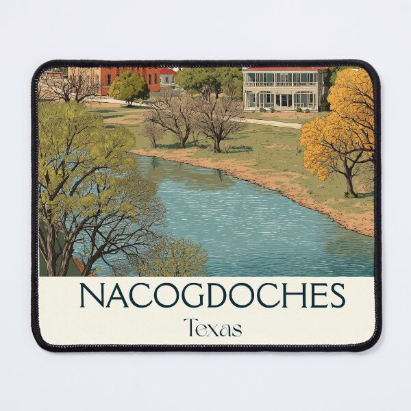 Item preview, Nacogdoches Texas Vintage Travel Poster | Oldest Town in Texas designed and sold by TuncGK.