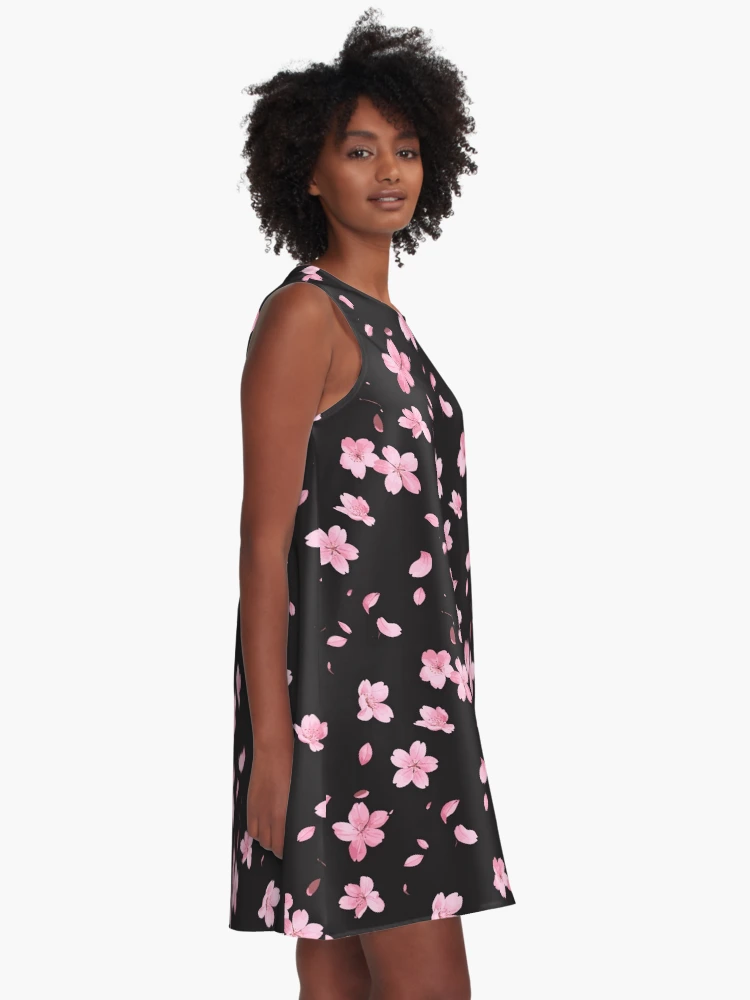 Falling Sakura Blossoms A-Line Dress image 2