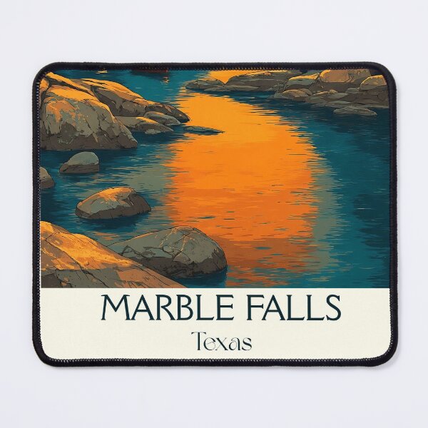 Item preview, Marble Falls Texas Vintage Travel Poster | Highland Lakes Art designed and sold by TuncGK.