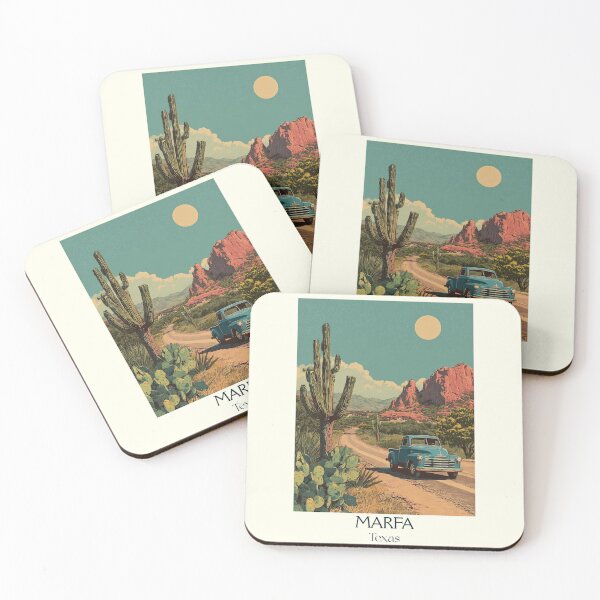 Item preview, Marfa Texas Vintage Travel Poster | West Texas Desert Art designed and sold by TuncGK.