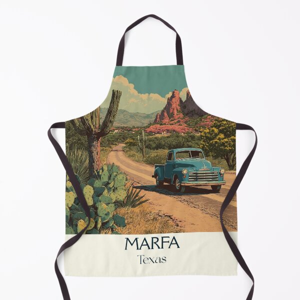 Item preview, Marfa Texas Vintage Travel Poster | West Texas Desert Art designed and sold by TuncGK.