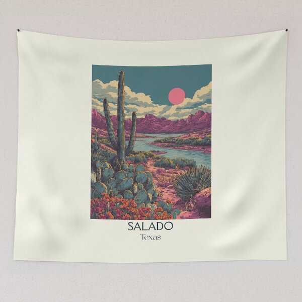 Item preview, Salado Texas Vintage Travel Poster | Texas Creekside Art designed and sold by TuncGK.