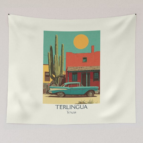 Item preview, Terlingua Texas Vintage Travel Poster | Ghost Town Art designed and sold by TuncGK.