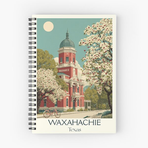 Artikelvorschau, Waxahachie Texas Vintage Reiseposter | Lebkuchenstadt Kunst entworfen und verkauft von TuncGK.