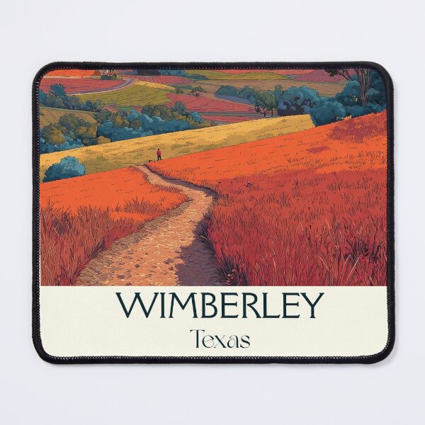 Item preview, Wimberley Texas Vintage Travel Poster | Hill Country Hills designed and sold by TuncGK.