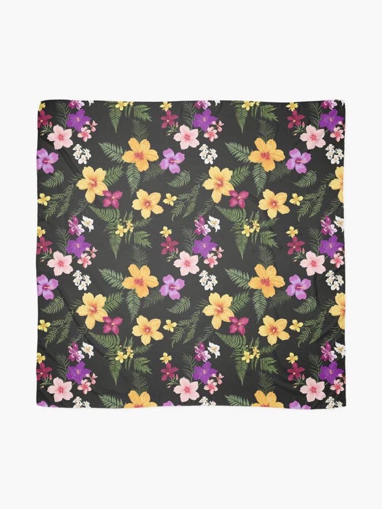Tropical Hibiscus Floral Scarf image 2
