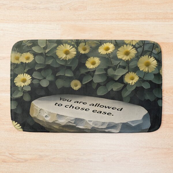 Item preview, You Are Allowed To Choose Ease, Surreal Botanical Sketch, Affirmation Art With Golden Shrub Daisy Flowers designed and sold by MoMidoStore.