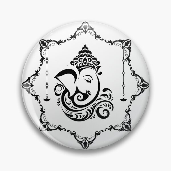 Item preview, Ganesh Ji Black and White Art | Lord Ganesha Vector Design designed and sold by @Lavanya .