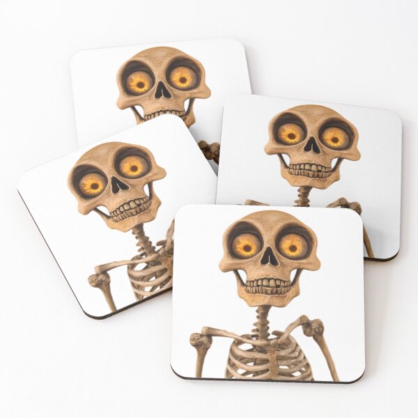 Item preview, Creepy Cute Skeleton with Glowing Eyes | Funny Spooky Halloween Design designed and sold by K@raksnalee.