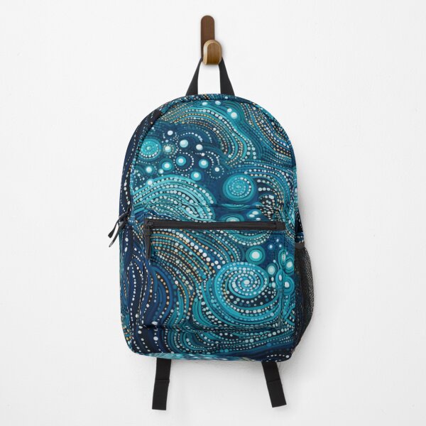 Item preview, Aboriginal Inspired Dot Art - With Ocean Wavy Waves designed and sold by GrinGalore.