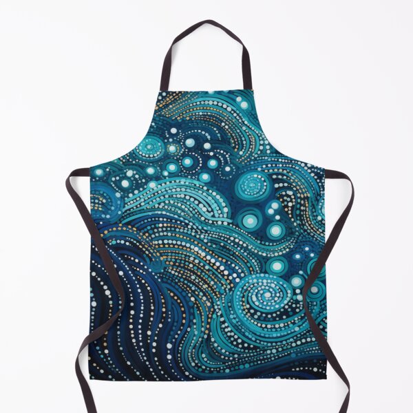 Item preview, Aboriginal Inspired Dot Art - With Ocean Wavy Waves designed and sold by GrinGalore.