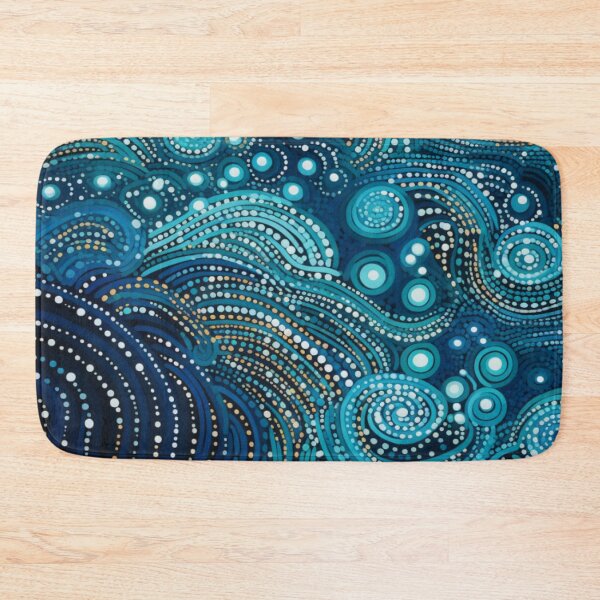 Item preview, Aboriginal Inspired Dot Art - With Ocean Wavy Waves designed and sold by GrinGalore.