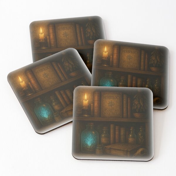Item preview, “The Mystic Library Nook – Hidden Lore & Arcane Shelves Wall Art” designed and sold by fairmaiden7.