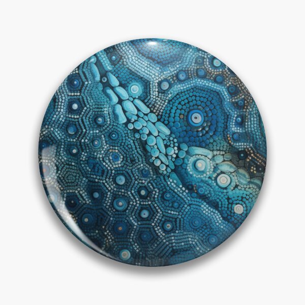Item preview, Arte de puntos de inspiración aborigen - Con vida marina designed and sold by GrinGalore.