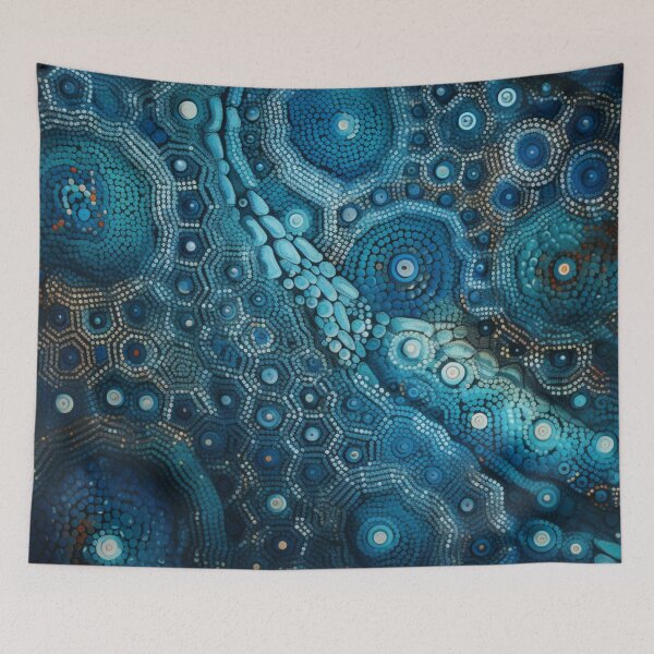 Item preview, Aboriginal Inspired Dot Art - With Ocean Life designed and sold by GrinGalore.