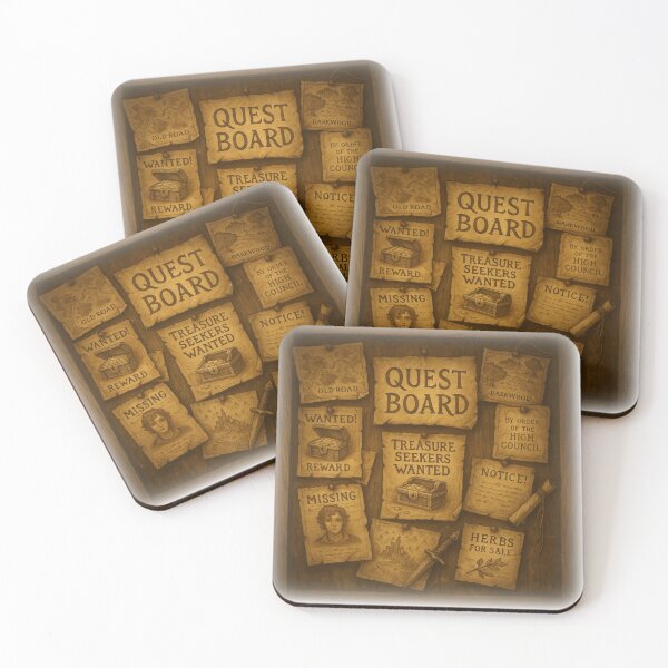 Item preview, “Quest Board – Fantasy Tavern Wall Decor for Gamers & Storytellers” designed and sold by fairmaiden7.