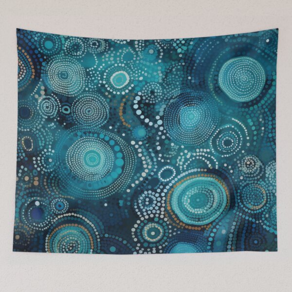 Item preview, Aboriginal Inspired Dot Art - With Calm Ocean designed and sold by GrinGalore.