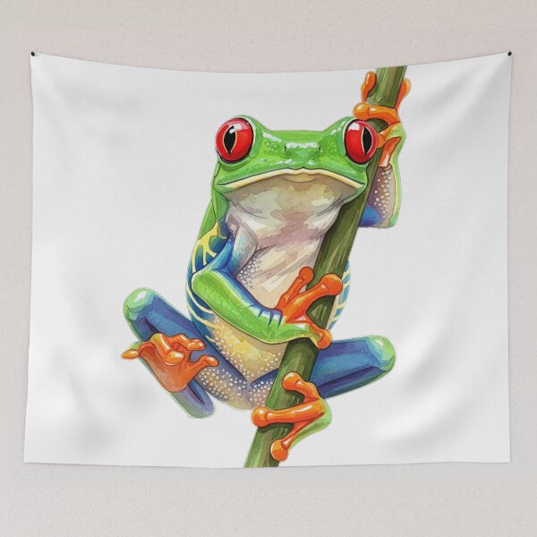 Item preview, red eyed tree frog designed and sold by 4rtistcDrift.