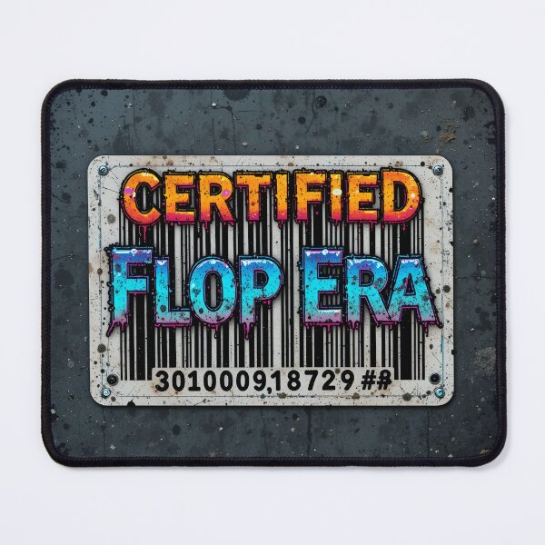 Item preview, Certified Flop Era – Funny Pop Culture Barcode Grunge Sticker designed and sold by BloombyInk.