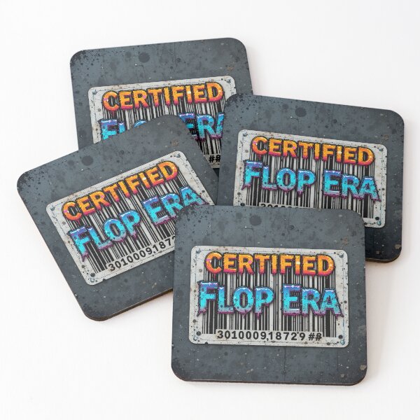 Item preview, Certified Flop Era – Funny Pop Culture Barcode Grunge Sticker designed and sold by BloombyInk.
