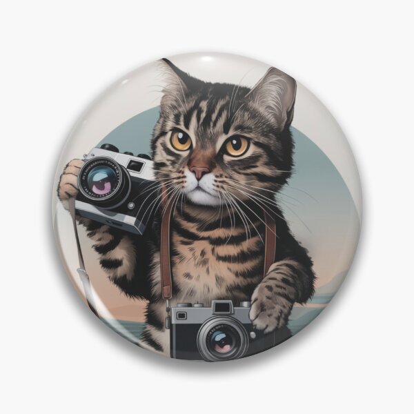 Item preview, Photographer Camera Picture Taking Retro Sunset Cat designed and sold by JediKittenWars.