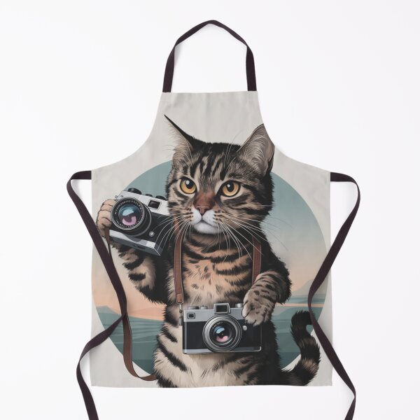 Item preview, Photographer Camera Picture Taking Retro Sunset Cat designed and sold by JediKittenWars.