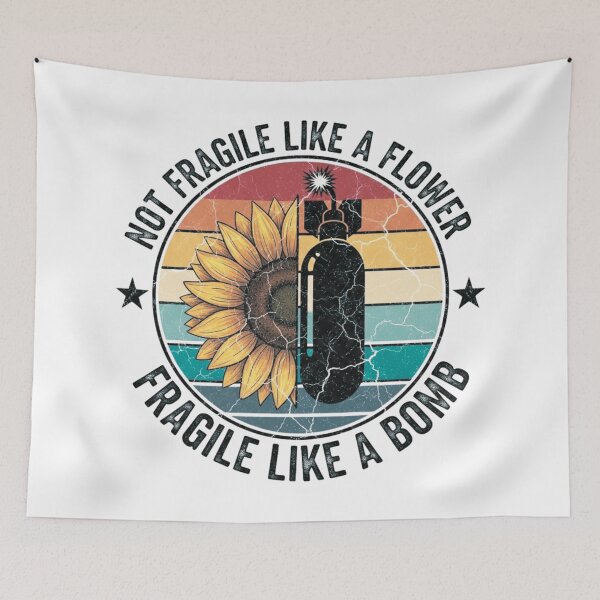 Item preview, Not Fragile Like A Flower Fragile Like A Bomb, RBG, Feminism designed and sold by Teetreasure2.