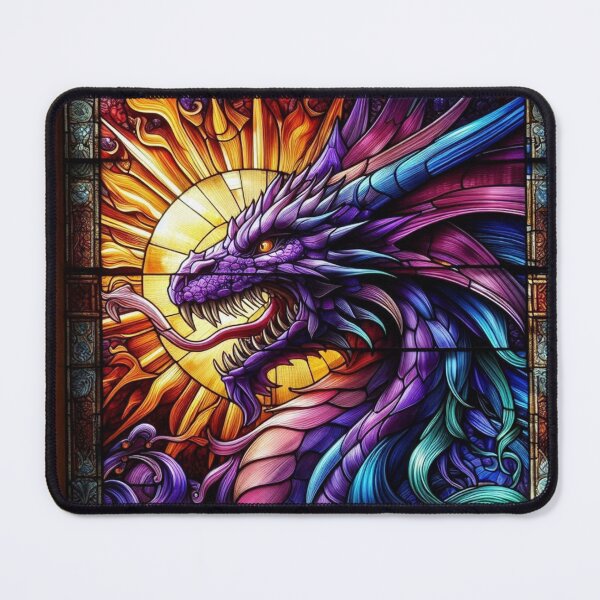 Item preview, Purple Stained Glass Dragon designed and sold by FairytalePress.