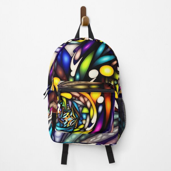 Item preview, Colorful Shapes #1 | Abstract Geometric Art in Bold Colors | Stained Glass Church Window designed and sold by kiri studio.