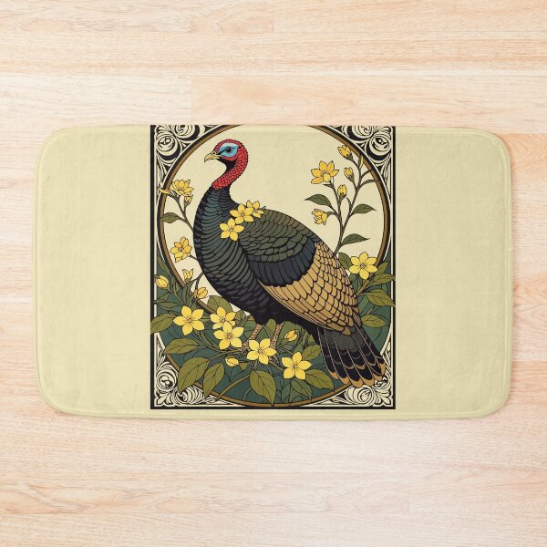 Item preview, Wild Game Bird Turkey And Jasmine Flowers Illustration designed and sold by taiche.