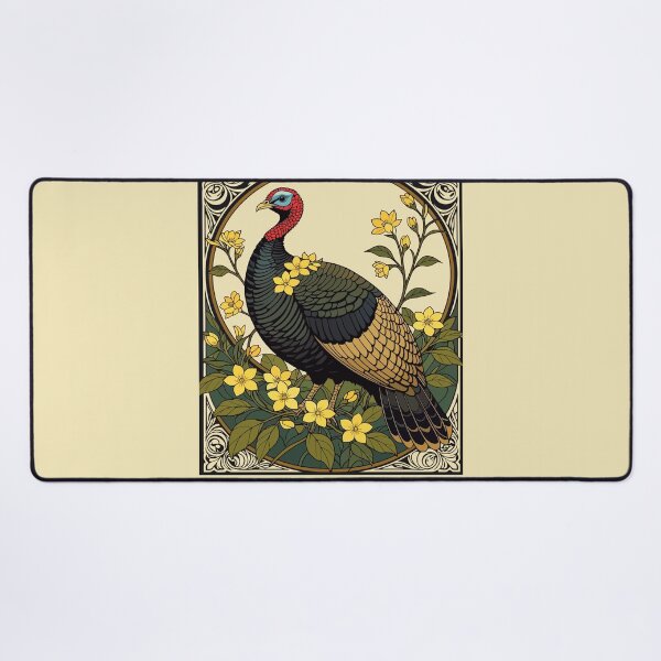 Item preview, Wild Game Bird Turkey And Jasmine Flowers Illustration designed and sold by taiche.
