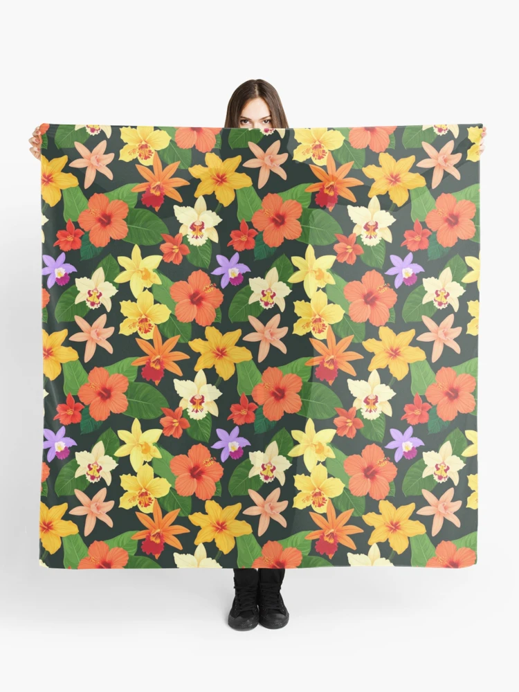  Tropical Floral Scarf