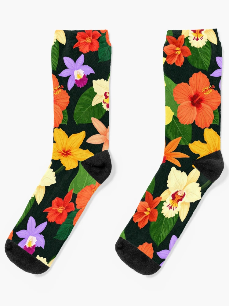 Tropical Floral Socks