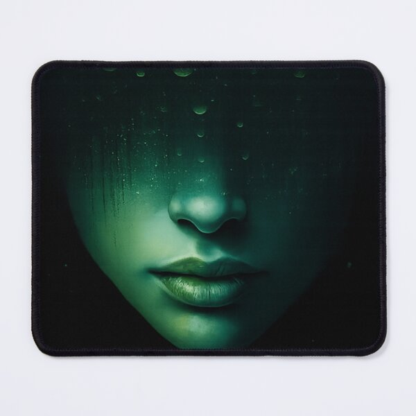 Item preview, Disappear – Neon-Noir Portrait in Turquoise | Surreal Dark Aesthetic designed and sold by Bernd Friese.