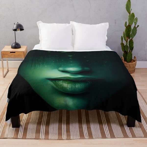 Item preview, Disappear – Neon-Noir Portrait in Turquoise | Surreal Dark Aesthetic designed and sold by Bernd Friese.