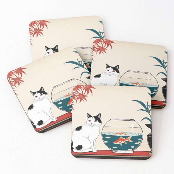 Item preview, Curious Cat and the Goldfish Bowl designed and sold by LEO'S CREATURE　れおずくりーちゃー.
