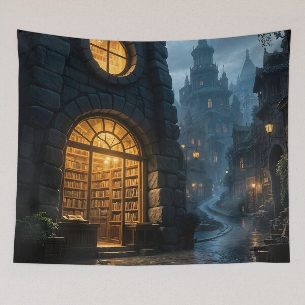 Item preview, Ancient cozy library designed and sold by worldimagine91.
