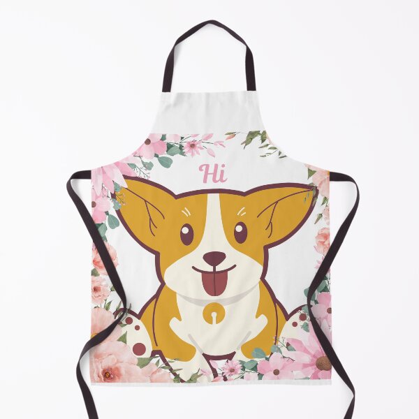 Item preview, Cute Corgi with Flowers Design Pin, Sticker, Magnet, Shirt, etc. designed and sold by eggface.sandwich.