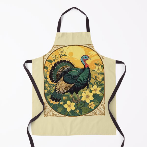 Item preview, Game Bird Wild Turkey And Jasmine Flowers Illustration designed and sold by taiche.