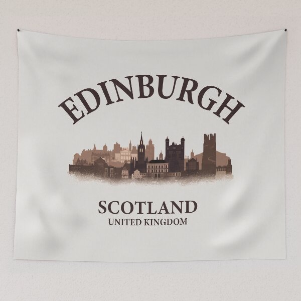 Item preview, Edinburgh Scotland Skyline – Vintage Scottish Cityscape Design designed and sold by MAGICKEY2024.
