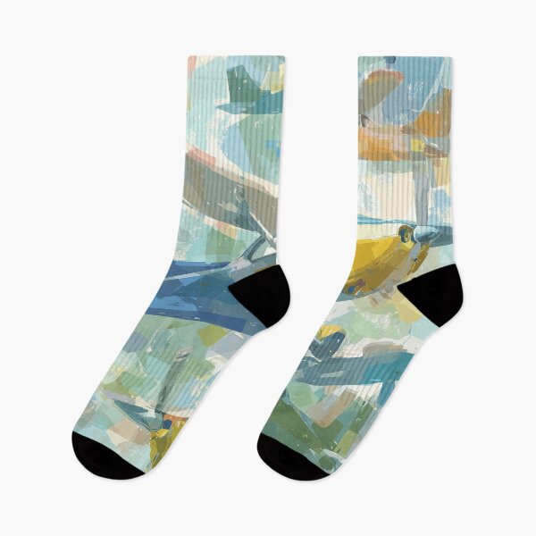 Item preview, Watercolor Airplanes Pattern – Vintage Aviation Design designed and sold by solynneart.