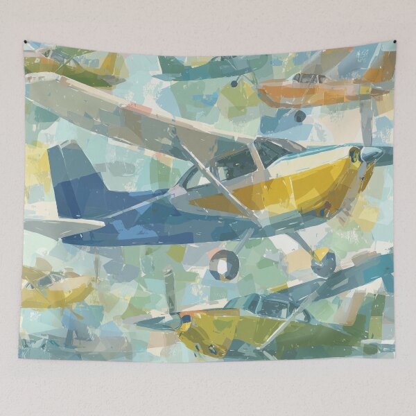 Item preview, Watercolor Airplanes Pattern – Vintage Aviation Design designed and sold by solynneart.