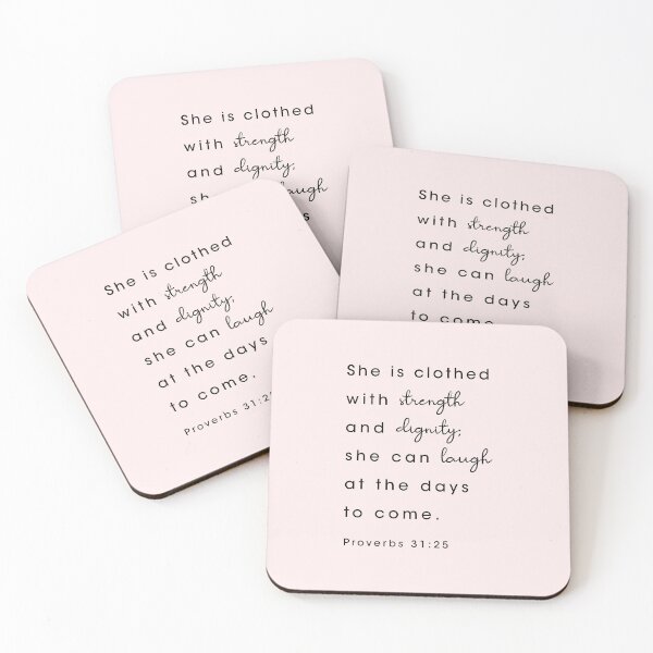 Item preview, She is clothed with strength and dignity; she can laugh at the days to come. Proverbs 31:25 designed and sold by corbrand.