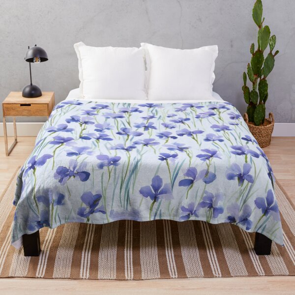 Item preview, Seamless Watercolor Purple Iris Flower Pattern – Elegant Floral Design designed and sold by solynneart.