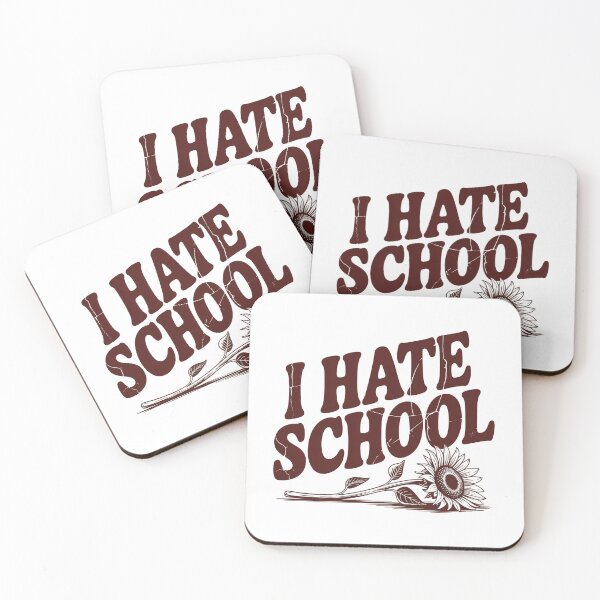 Item preview, I Hate School Sunflower Retro Typography designed and sold by MonkiFlipp.