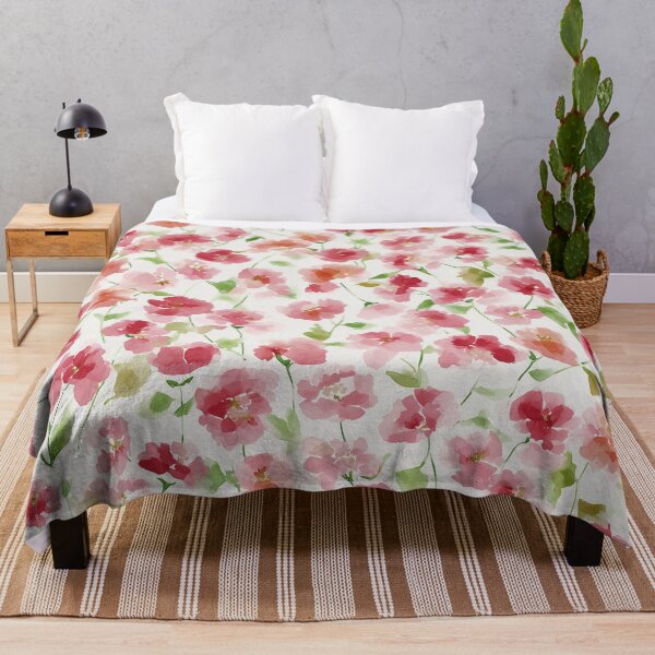 Item preview, Watercolor Pink Floral Pattern – Hand-Painted Blossom Design designed and sold by solynneart.