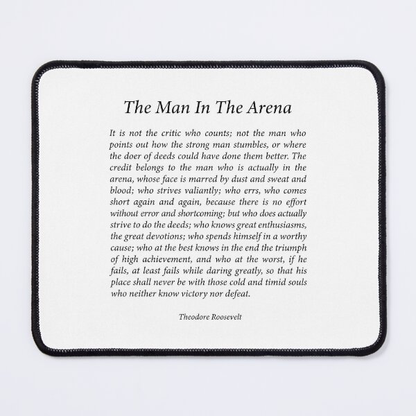 Item preview, The Man in the Arena Quote designed and sold by corbrand.