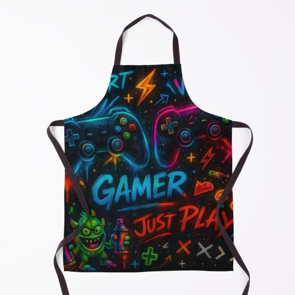 Item preview, Elite Graffiti Gaming Pattern – Street Art Vibes with Controllers & Spray designed and sold by ezsketch25.