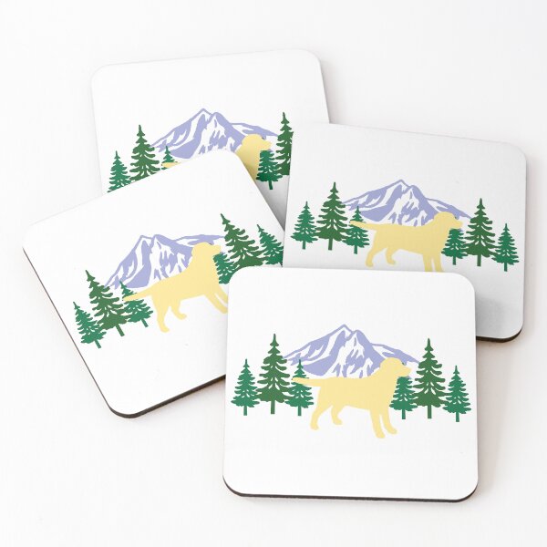 Item preview, Yellow Labrador Silhouette Evergreen designed and sold by HappyLabradors.