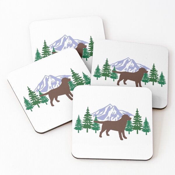 Item preview, Chocolate Labrador Silhouette Evergreen designed and sold by HappyLabradors.